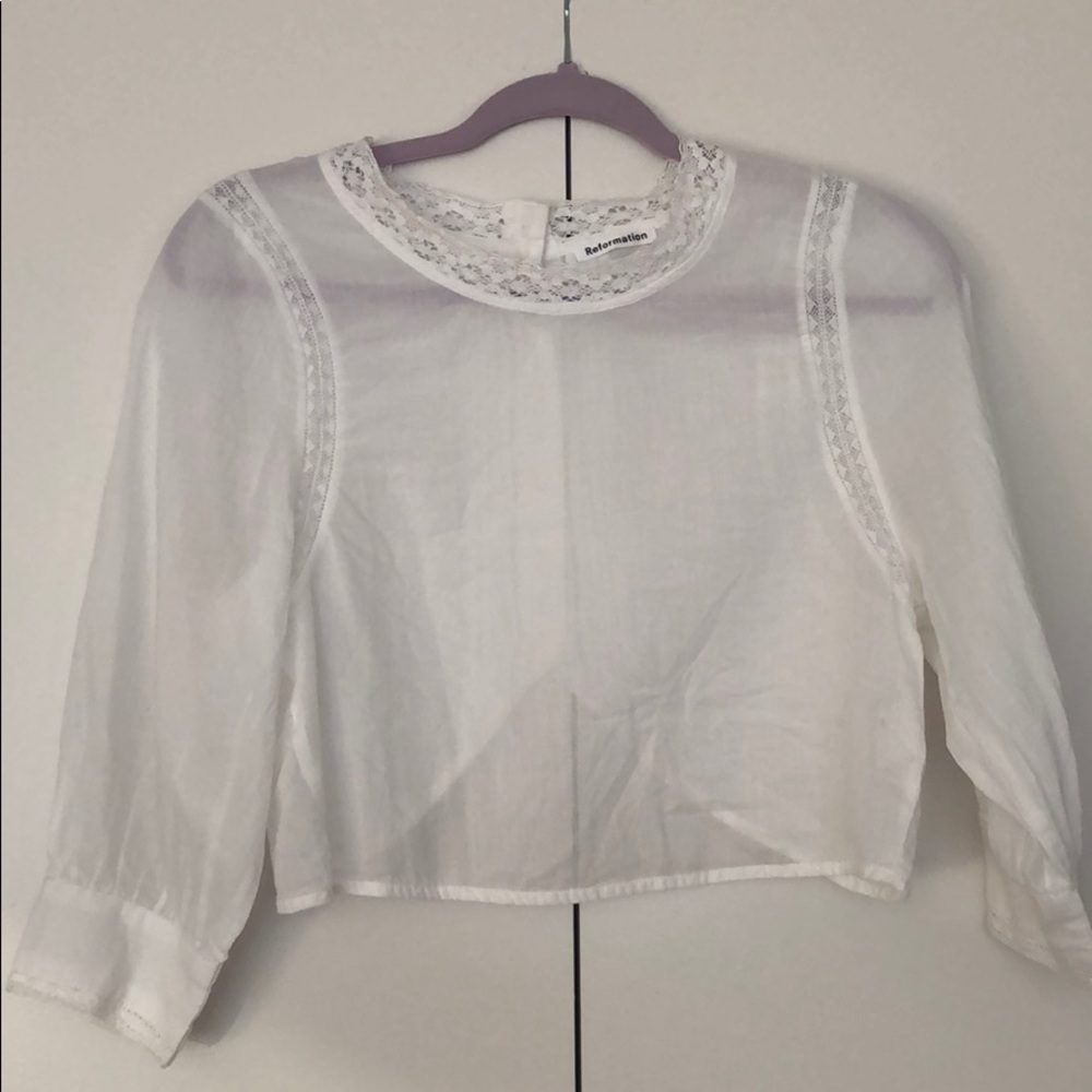 Reformation lottie blouse top xs - Picture 5 of 7